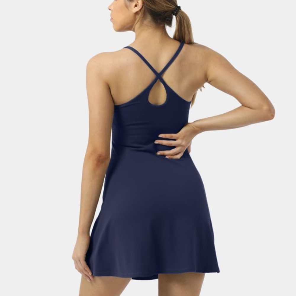 Halara Exercise Dress Everyday Cloudful™ Backless 2-in-1 Flare - Picture 2 of 7